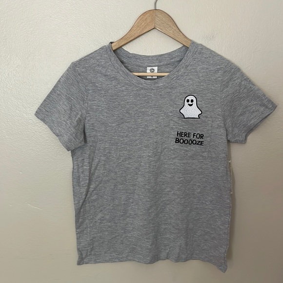 NWT La Luna Here for the Booooze Ghost Tee - Picture 1 of 6